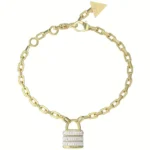 Bracciale acciaio con lucchetto guess