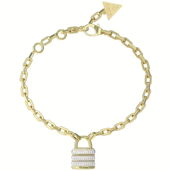Bracciale acciaio con lucchetto guess