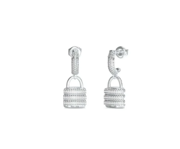 Orecchini lucchetto pave 27 mm