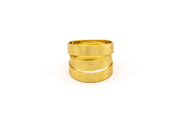 ANELLO OTTONE FASCIA TRE FILI KLK