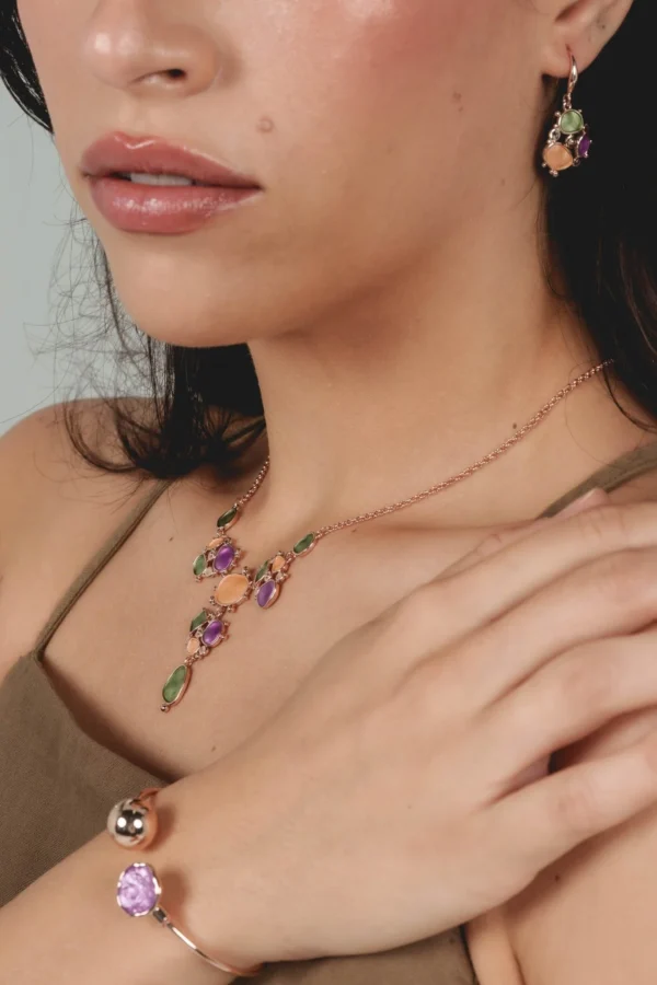 COLLANA CATENA CORTA Y ZAMA MULTI FORMINE