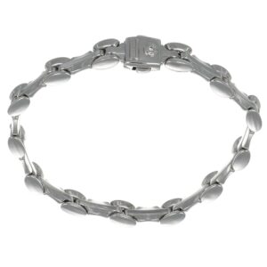 BRACCIALE ORO BIANCO CHIMENTO CON DIAMANTE UOMO