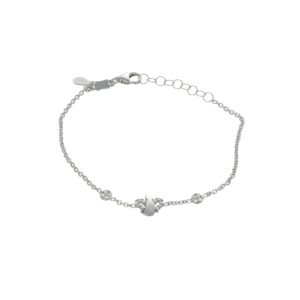 BRACCIALE ORO BIANCO CON ANGIOLETTO BIMBO ALICEQ
