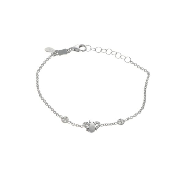 BRACCIALE ORO BIANCO CON ANGIOLETTO BIMBO ALICEQ