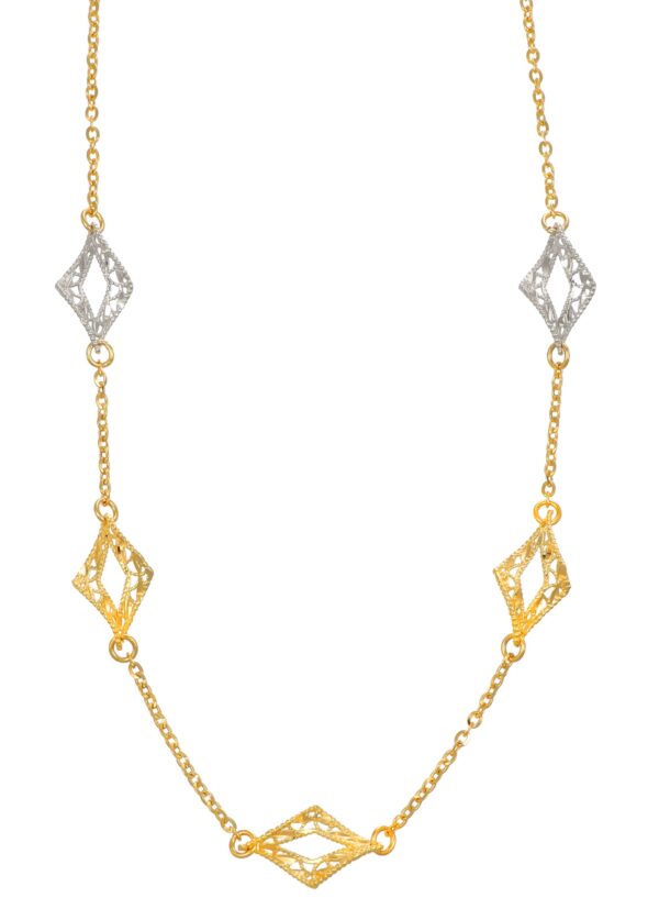 COLLANA DUE ORI LAVORATA UNGARI