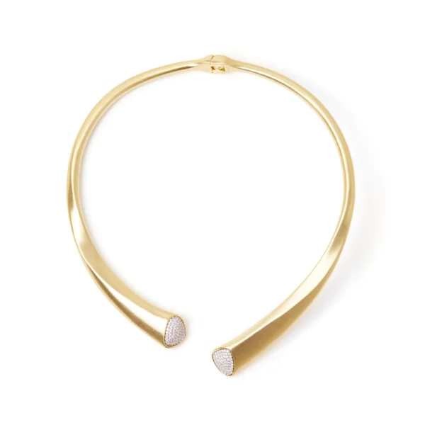 Collana rigida con terminali di zirconi Sodini