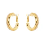 Orecchini a cerchi con zirconi bianchi Sodini