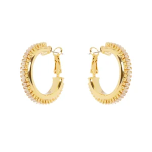 Orecchini a cerchi con zirconi bianchi Sodini