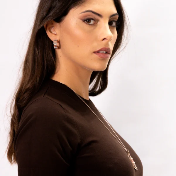 Orecchini zama semicerchio multi righe