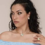 Collana filo corta zama tondi concentrici