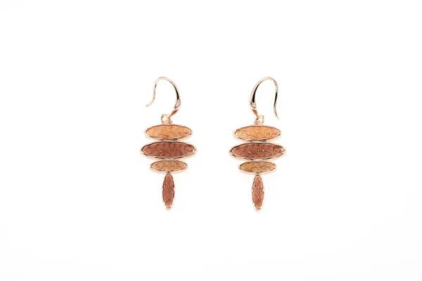 Orecchini zama quattro ovali gradazione