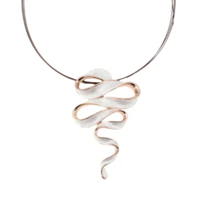 Collana fili acciaio corta zama serpentino