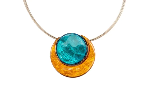 COLL.FILI ACCIAIO TONDO ZAMA BAGNO ORO ROSA+RESINA MADRE PERLA TURCH+MAR