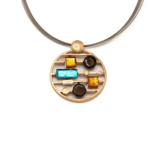 COLL.FILI ACCIAIO TONDO ZAMA BAGNO ORO ROSA+RESINA MADRE PERLA TURC+MARR