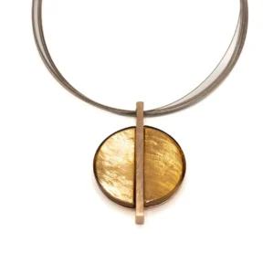 COLL.FILI ACCIAIO BARRETTA ZAMA BAGNO ORO ROSA RESINA MADRE PERLA MARRON