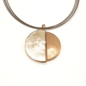 COLL.FILI ACCIAIO TONDO GR ZAMA BAGNO ORO ROSA+  RESINA MADRE PERLA BIAN