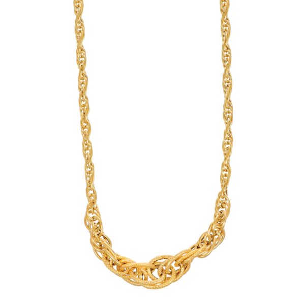 COLLANA ORO GIALLO CATENA LUCIDO LAVORATA