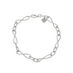 BRACCIALE ORO BIANCO LUCIDO LAVORATO