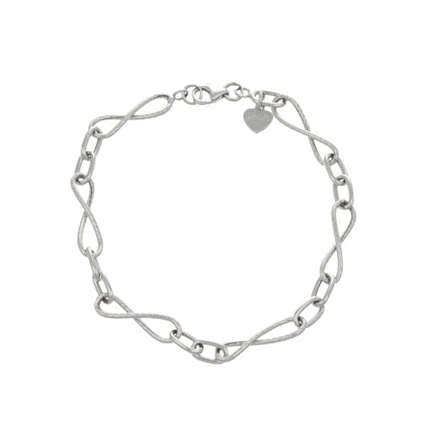 BRACCIALE ORO BIANCO LUCIDO LAVORATO