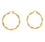ORECCHINI ORO GIALLO CERCHI TORCION