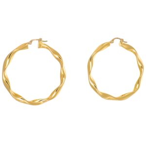 ORECCHINI ORO GIALLO CERCHI TORCION