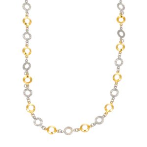 COLLANA DUE ORI DUE ORI LUCIDA LAVORATA