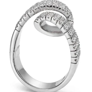 anello oro bianco con diamanti damiani