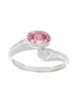 ANELLO ORO B 750 CON PIETRA ROSA