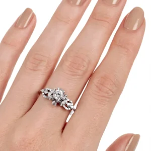 anello oro bianco con diamante