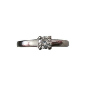 Anello oro bianco solitario con diamanti bliss