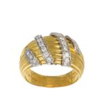 ANELLO ORO GIALLO FASCIA CON DIAMANTI SALVINI