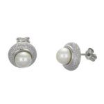 ORECCHINI ORO BIANCO CON PERLA