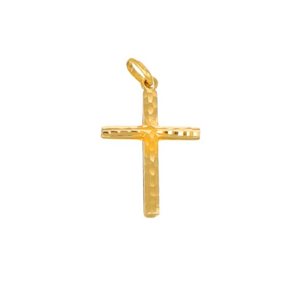 CIONDOLO ORO GIALLO CROCE