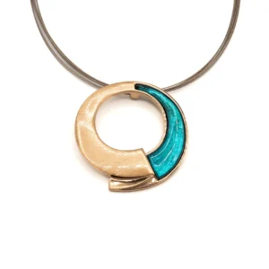 COLL.FILI ACCIAIO CERCHIO ZAMA BAGNO ORO ROSA+RESINA MADRE PERLA TURCHES