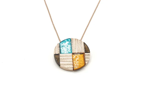 COLL.CAT.85 cm.REG.MOSAICO ZAMA BAGNO ORO ROSA+ RESINA MADRE PERLA TUR+A