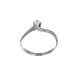 ANELLO ORO BIANCO SOLITARIO CON DIAMANTE KT 0.08 G VS1
