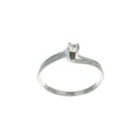 ANELLO ORO GIALLO SOLITARIO CON DIAMANTI