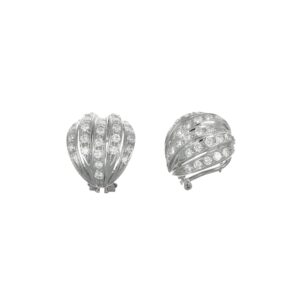 Orecchini oro bianco con zirconi