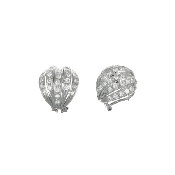 Orecchini oro bianco con zirconi