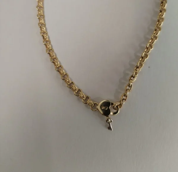 COLLANA ORO GIALLO LUC LAV ZANCAN CON LUCCHETTO E CHIAVE