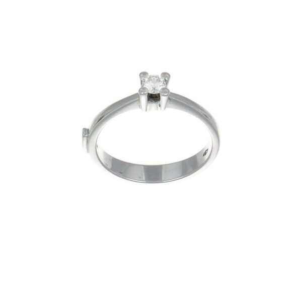ANELLO ORO BIANCO SOLITARIO CON DIAM IANNICEL KT 0.10 GVS1