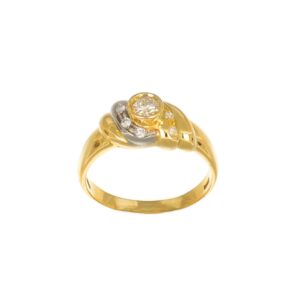 ANELLO ORO GIALLO CON DIAMANTI KT 0.18 GVS1 KT 0.02X6 GVS1