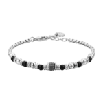 Luca Barra bracciale semirigido con agata nera