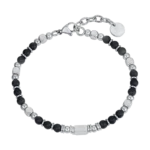 Luca Barra bracciali semirigido con agata nera