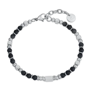 Luca Barra bracciali semirigido con agata nera