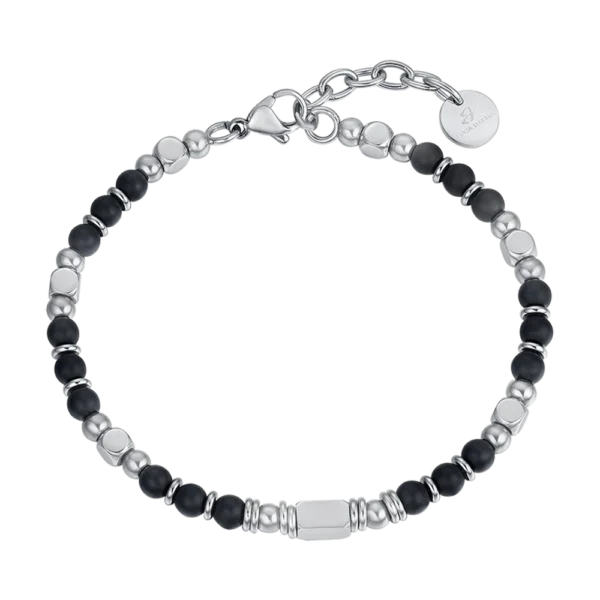 Luca Barra bracciali semirigido con agata nera
