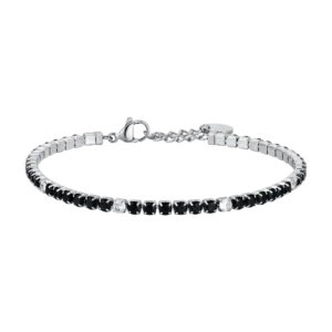Luca Barra bracciale tennis a zirconi nerobianco