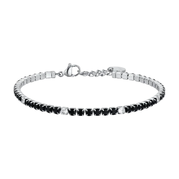 Luca Barra bracciale tennis a zirconi nerobianco