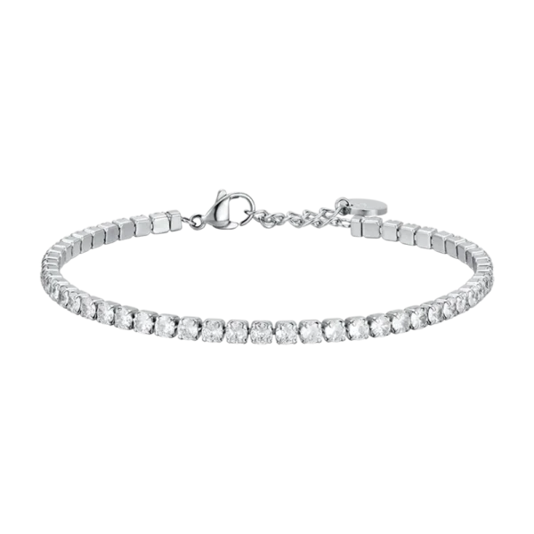 Luca Barra bracciale tennis con zirconi bianco