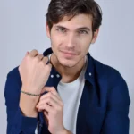 Luca Barra bracciale semirigido con malachite verde